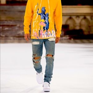 100% Japanese Denim Made in L.A. Never worn, minor cut on the button area. NWOT